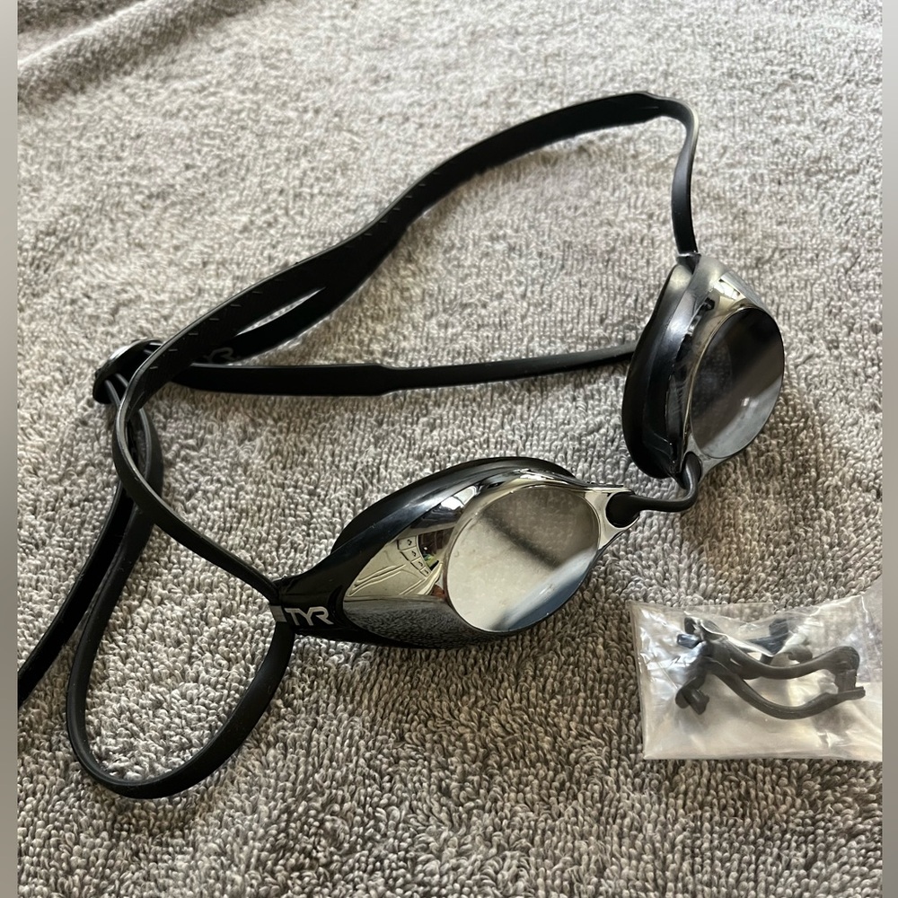 TYR swimming goggles